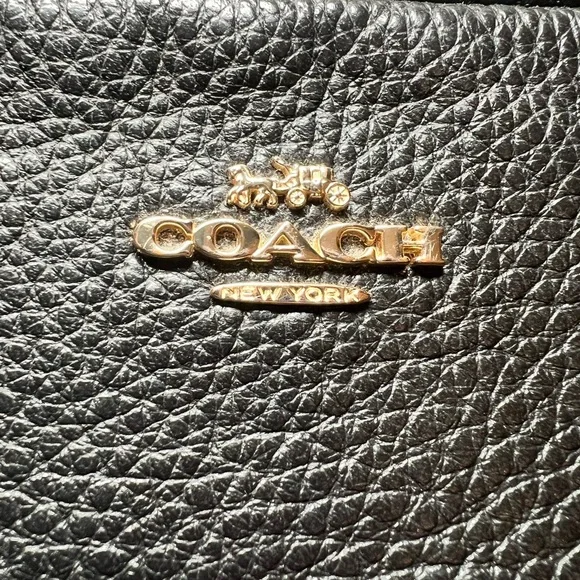 Coach Pebbled Black Leather Crossbody Bag - Picture 3 of 10